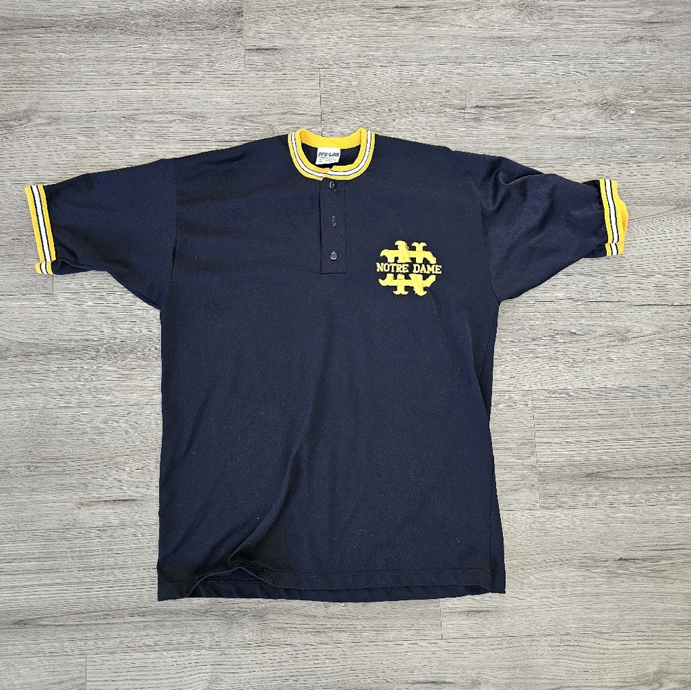 Vintage Pro Line Notre Dame Fighting Irish Stitched T Shirt Mens XL